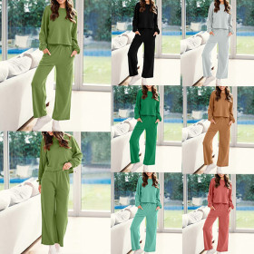 Comfortable, casual, solid color suit