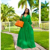 Solid dress, waist down, floor length skirt