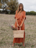 Strap, kink, split, casual, loose, V-neck, bohemian beach skirt
