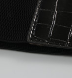 Crocodile pattern, PU leather, elastic, elastic waist, wide waist seal