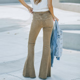 Jeans, high waist, floor mop, vintage flared trousers