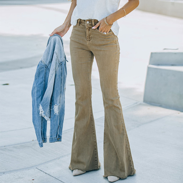 Jeans, high waist, floor mop, vintage flared trousers
