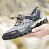 Summer Men Casual Sneakers Breathable Mesh Shoes Mens Non-Slip Outdoor Hiking Shoes Mens Climbing Trekking Shoes Zapatos Hombre