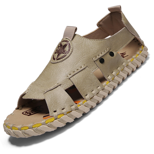 Men Sandals Genuine Leather 2023 Summer Outdoor Men Beach Sandals Big Sizes Platform Designer Sandals for Men Shoes