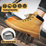 Classic Work Safety Shoes Martin Boots Anti-Smashing Steel Toe Puncture Proof Construction Military Combat Ankle Army Shoes Men