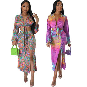 Print, casual two-piece set