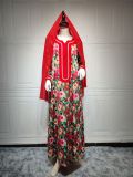 Muslim gowns, embroidered retro gowns, Fried Dough Twists colored diamond ironing