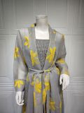 Middle East, gauze, Muslim dress, two-piece set, gray suspender, Dubai robe