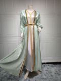 Hot diamond, light luxury dress, suit, bright silk satin three-piece dress