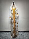 Middle East, printed dress, casual Dubai gown