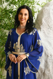 Gold stamping, chiffon, large dress, Dubai Muslim