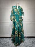 Embroidery, gauze dress, Muslim, party dinner fashion evening dress