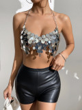 Nightclub, large and small beads, vest