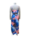 Print Wrapped Chest Harlan Trouser Set 2 Piece Set