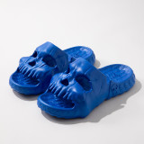 Skull Design Men's Slippers for Men Summer Outdoor Fun Novelty Pillow Slide Thick Sole Platform Beach Non-slip Y2K Man Sandals