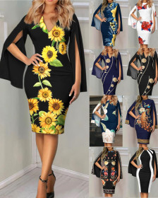 Temperament Sexy Fashion Print Dress