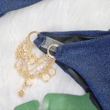Metal Chain Pearl Shell Accessories Swimwear Strap