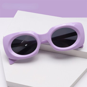 Square round sunglasses Macarone colored glasses Pendulum sunglasses