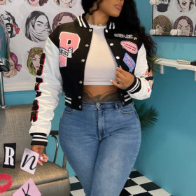 PRINTED BOMBER JACKET Woolen coat