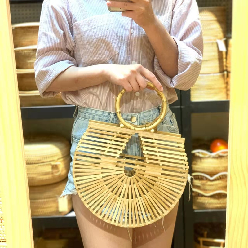 Bamboo round online bag