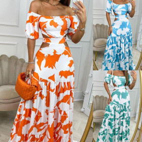 Printed Elegant Fashion Swing Dress