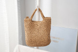 Straw woven bag, hand woven bag, vacation beach bag, cane woven one shoulder handbag