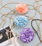 Colorful three-dimensional flower waist chain belt