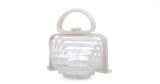 Vacation Beach Bag Acrylic Basket Hollow out Handbag Folding Shell Bag