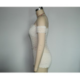 Hand crochet swimsuit bikini solid color set
