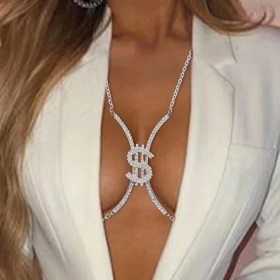 Chest chain rhinestone full diamond chest ornament