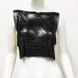 Metal Sleeveless T-shirt Tank Top