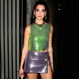 Metal Sleeveless T-shirt Tank Top