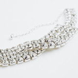 Water Diamond Necklace Shiny Multi layered Twisted Necklace