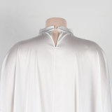 Slim fit casual round neck oversized dress