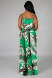 Loose oversized printed striped drawstring dress