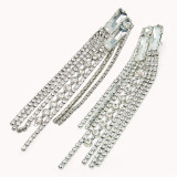 Rhinestone earrings, tassels, sparkling earrings, accessories