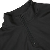 Casual long sleeved top paired with fashionable hip lifting shorts casual set