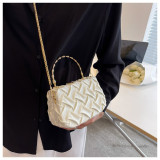 Woven personalized ins foreign style portable crossbody box bag