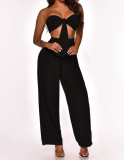 Solid color two-piece slim fitting