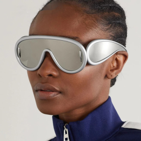 Connected Lenses, Legs, Large Frame Hip Hop Sunglasses