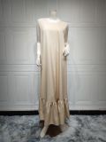 Middle Eastern Evening Gown Ruffle Sleeve Dress