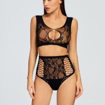 Transparent tight fitting uniform temptation up and down set