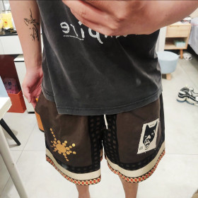 Patching ethnic casual shorts men's and women's high street beach pants