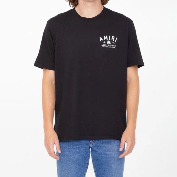Letter printed pure cotton large men's and women's short sleeved T-shirt casual half sleeve