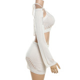 Knitted solid color exposed navel tight Camisole top