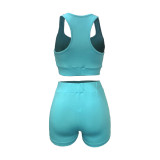 Solid Letter Printing Sport Two Piece Set