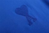 Embroidered Peach Heart Love Short Sleeve Loose Couple for Men and Women