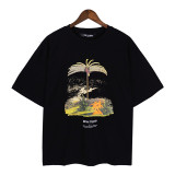 Palm Coconut Print Short Sleeve T-shirt