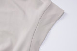 Chest zipper tight solid color jumpsuit