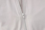 Chest zipper tight solid color jumpsuit